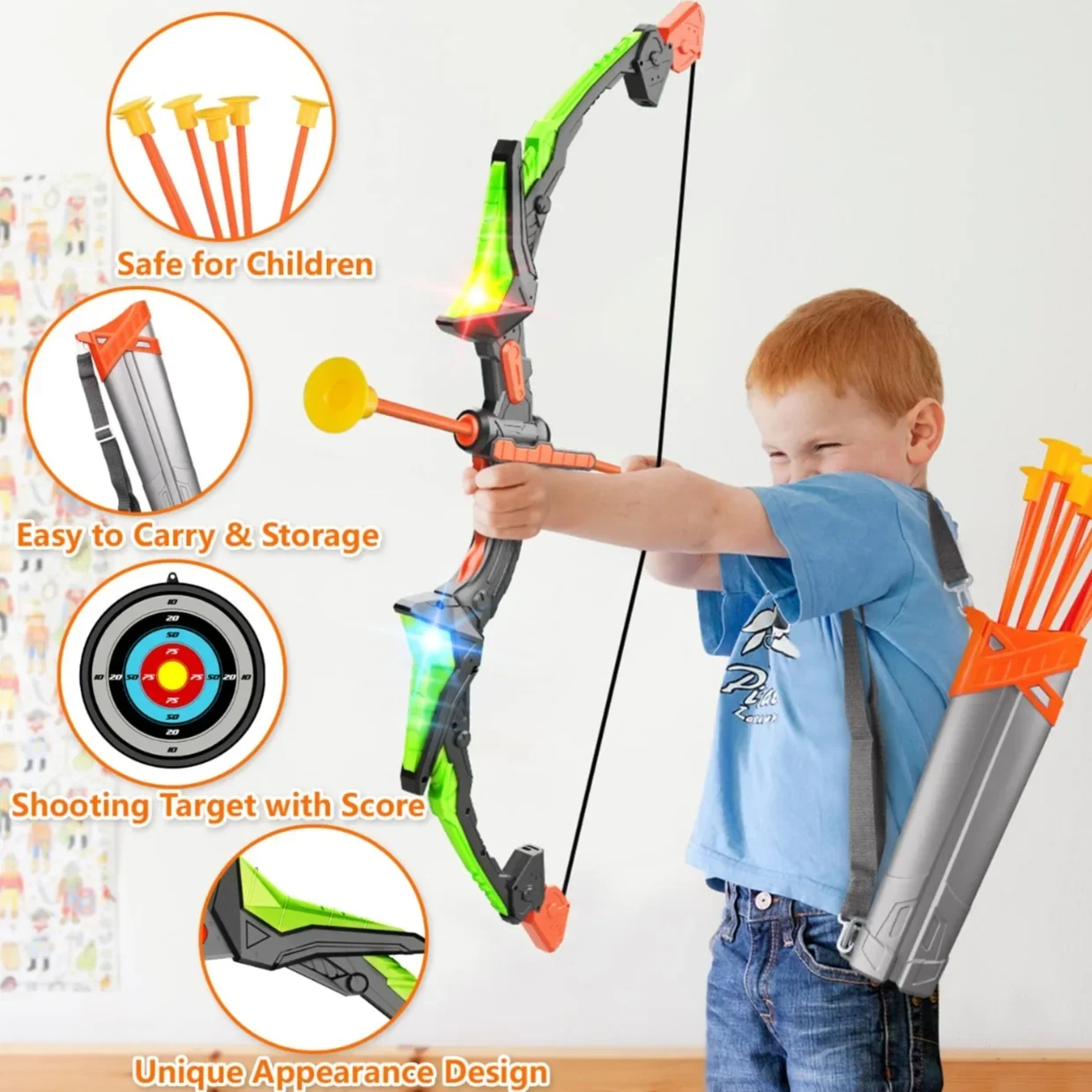 Bow and Arrows for Children Ki - Outdoor Hunting Games For Kids recension och pris