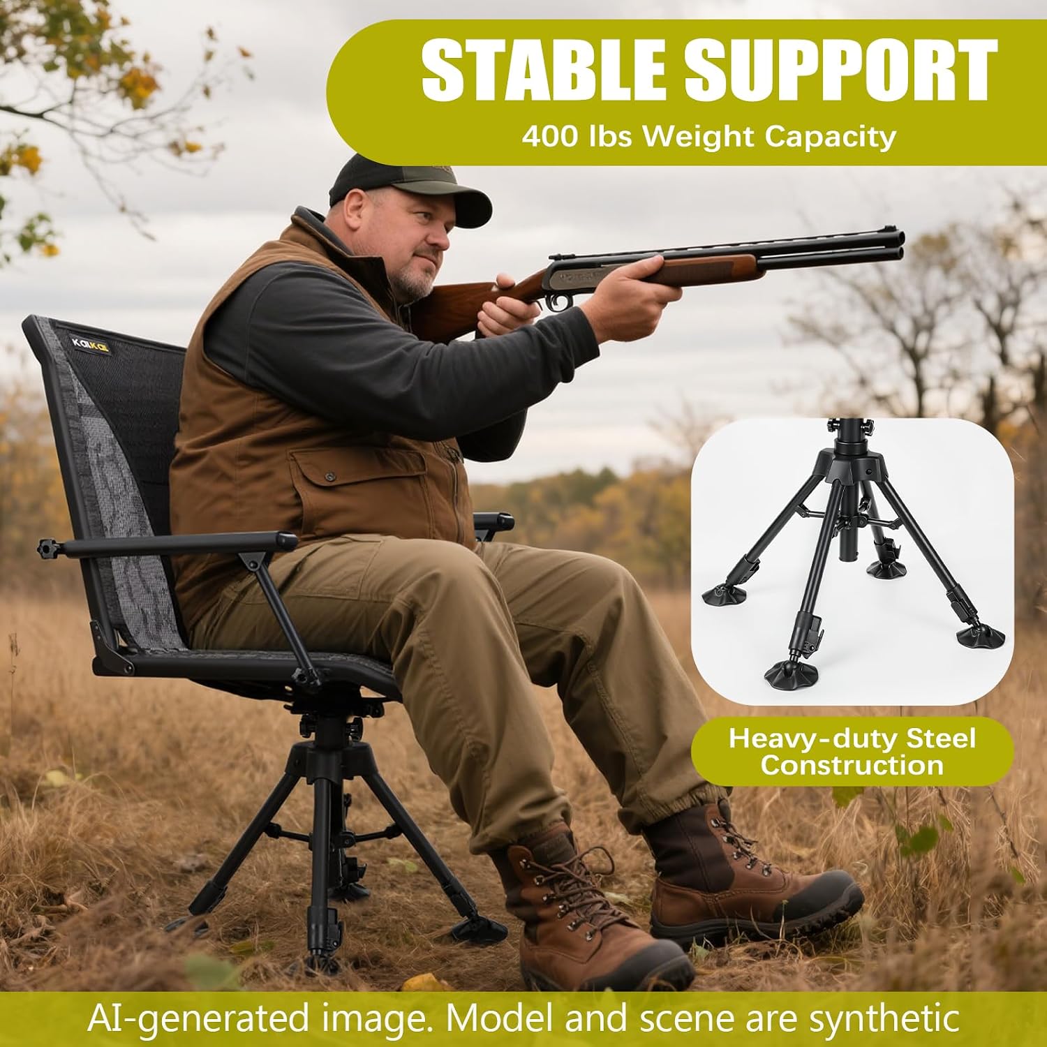 Swivel Hunting Chair Silent 36 - Hunting And Fishing Outdoor Chairs recension och pris