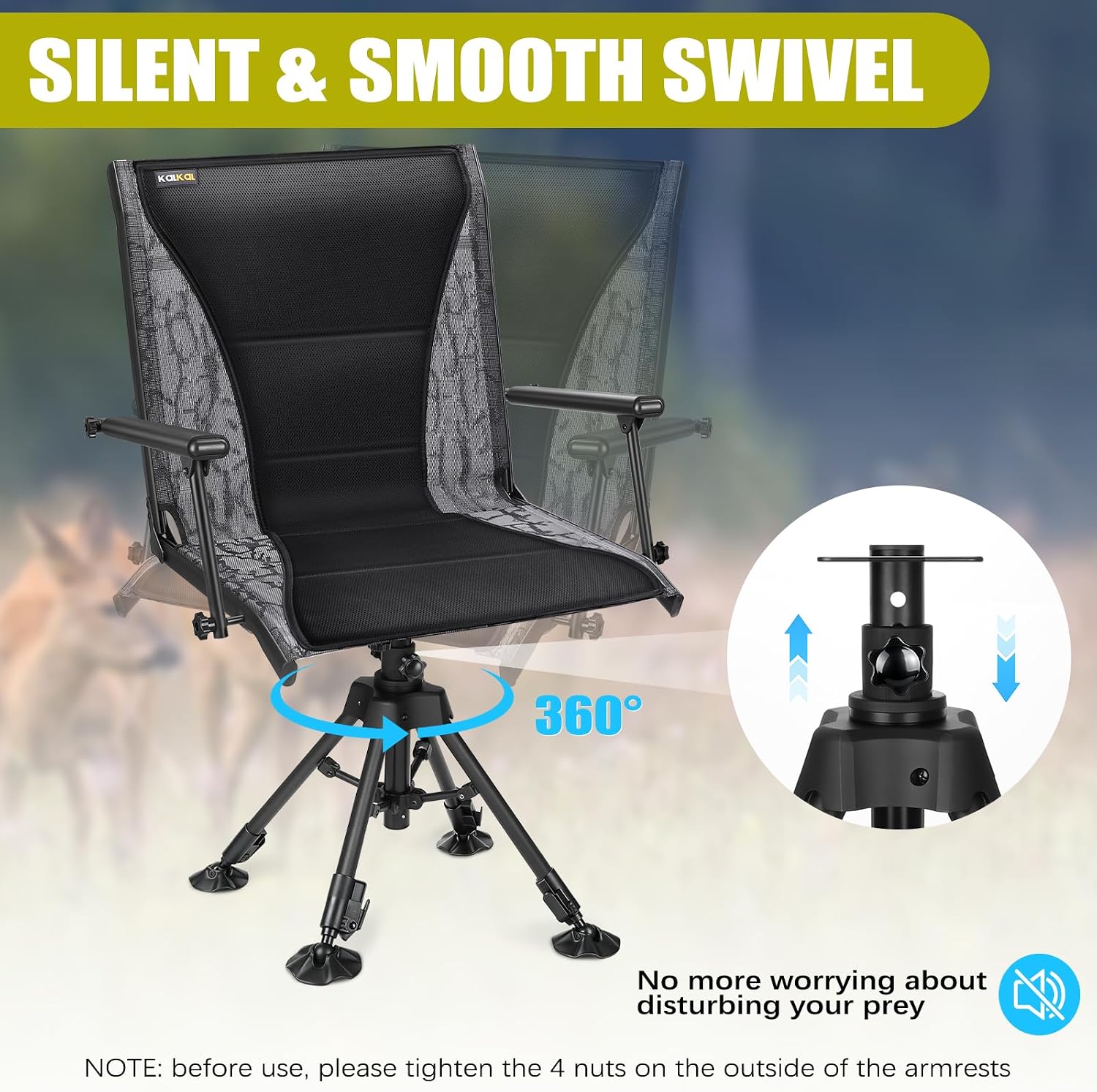 Swivel Hunting Chair Silent 36 - Hunting And Fishing Outdoor Chairs recension och pris