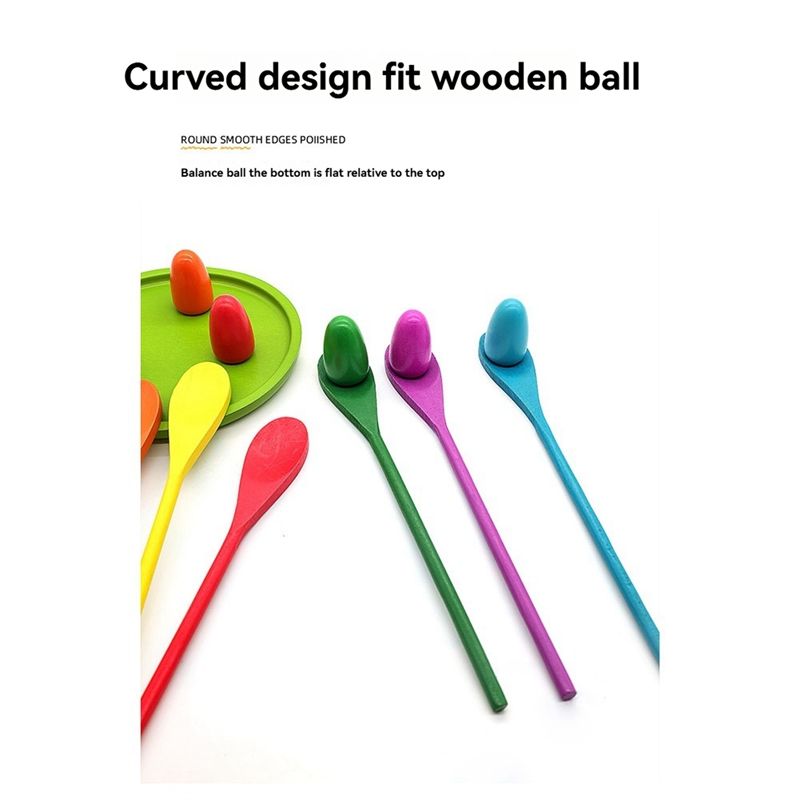 Wooden Egg Spoon Race Game Set - Outdoor Hunting Games For Kids recension och pris