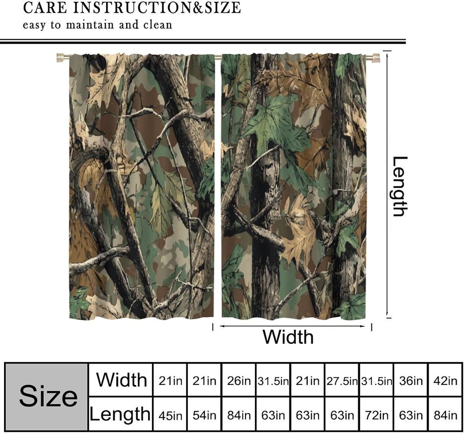 Forest Camouflage Curtains, Fo - Hunting And Camping In Forest recension och pris