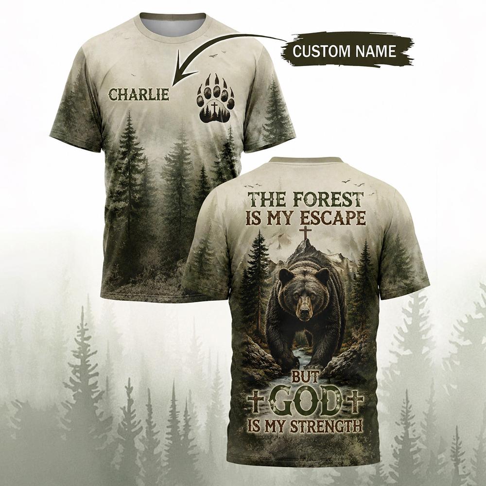 Men Vintage Forest Bear Print  - Hunting And Camping In Forest recension och pris