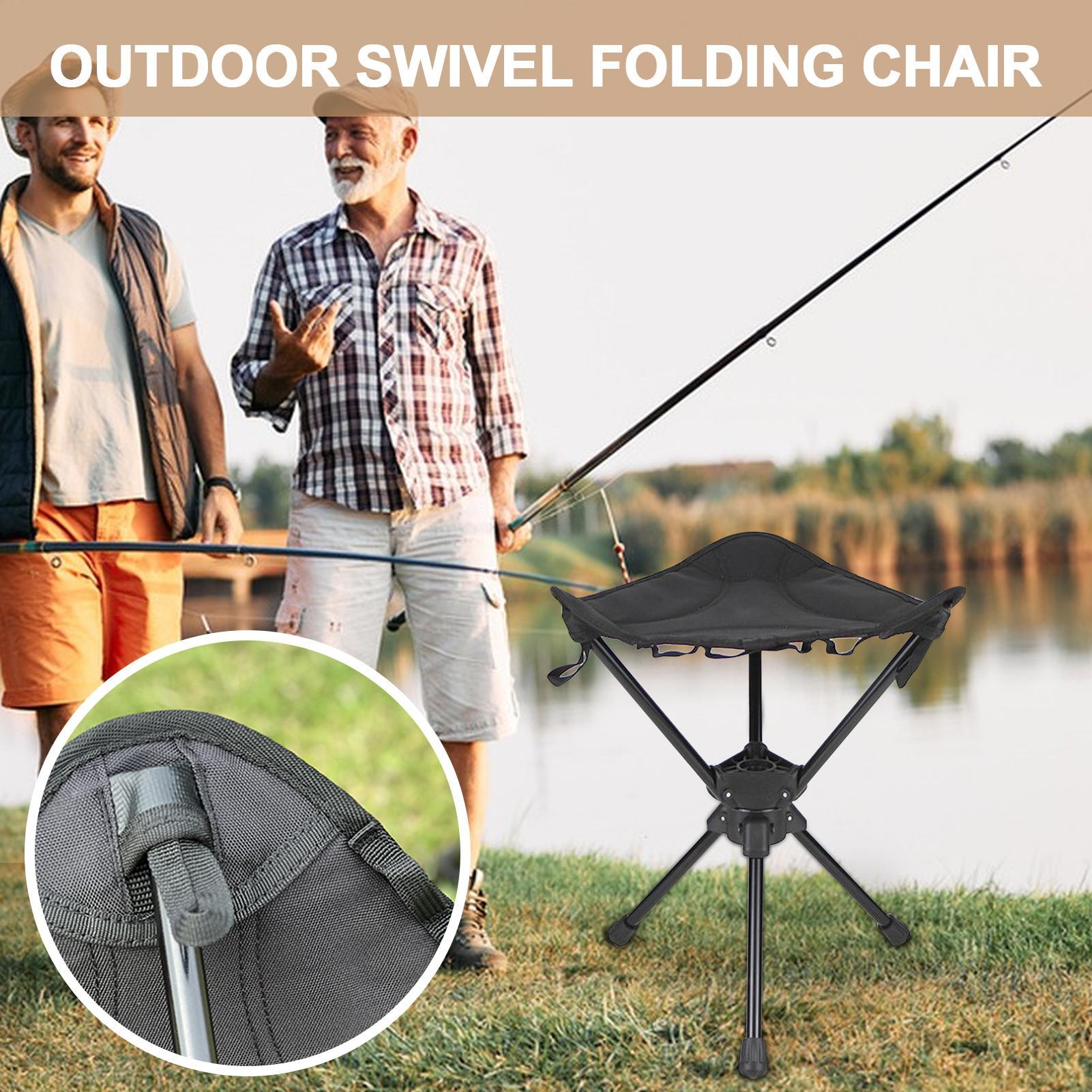 Portable Folding Swivel Campin - Hunting And Fishing Outdoor Chairs recension och pris