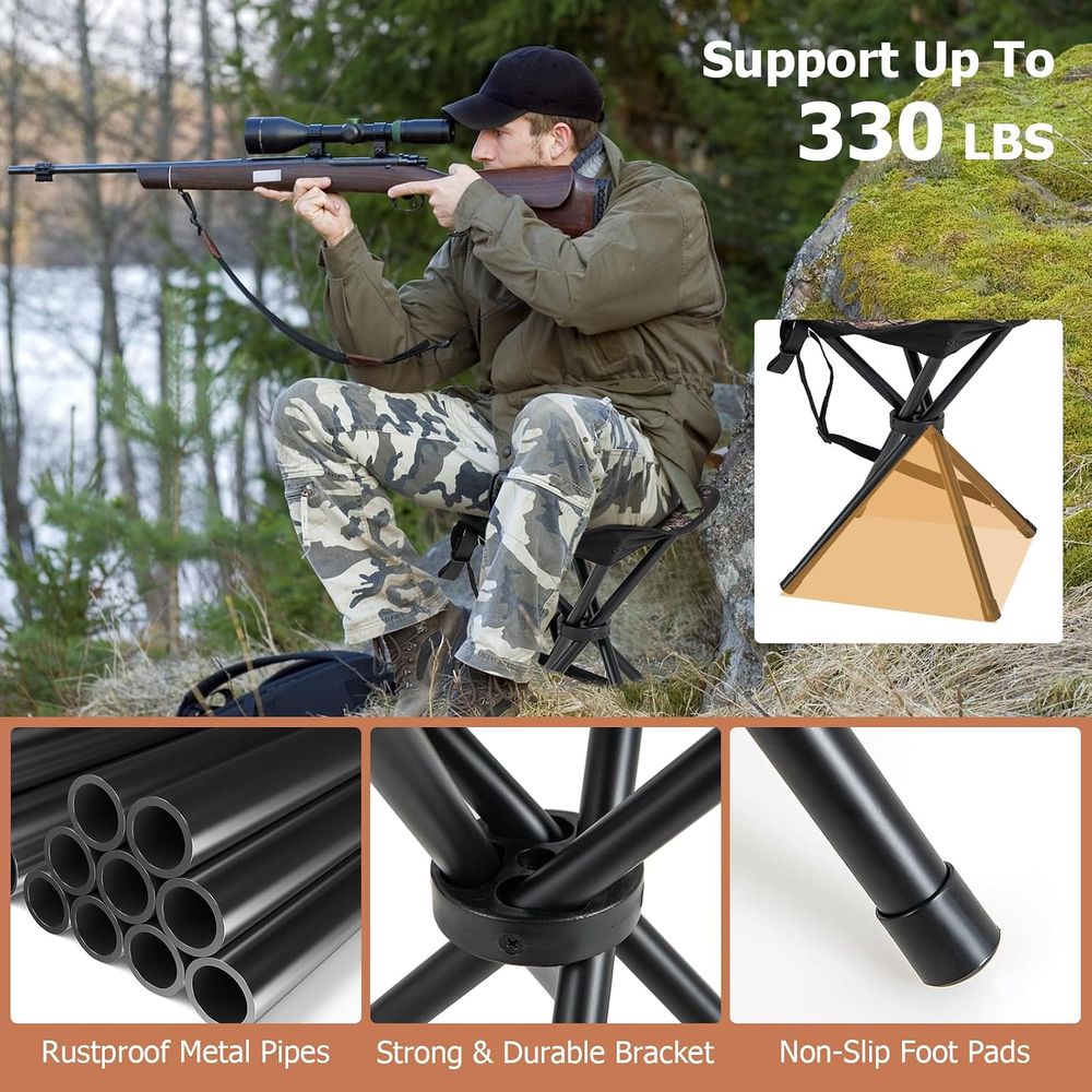 2 Pack Portable Tripod Lightwe - Hunting And Fishing Outdoor Chairs recension och pris