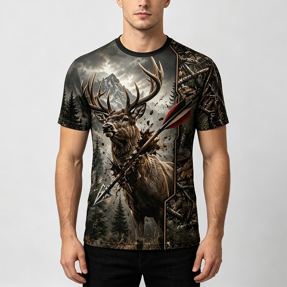 New Outdoor Hunting Men's T-Sh - Hunting And Camping In Forest recension och pris