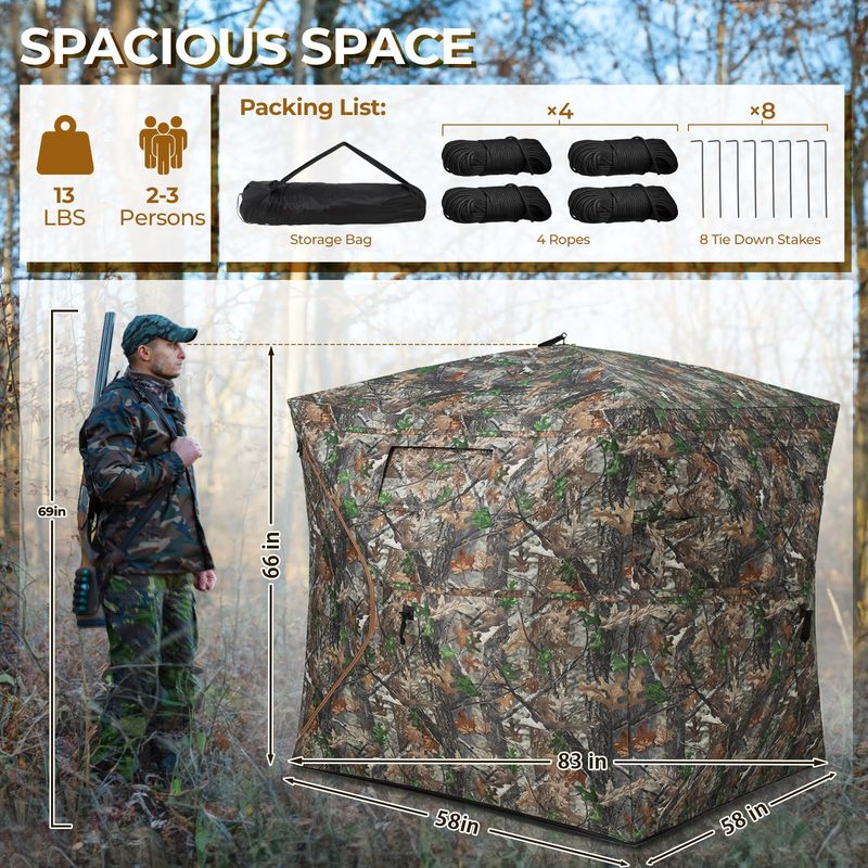 Outdoor Camouflage Shooting Bi - Hunting And Camping In Forest recension och pris